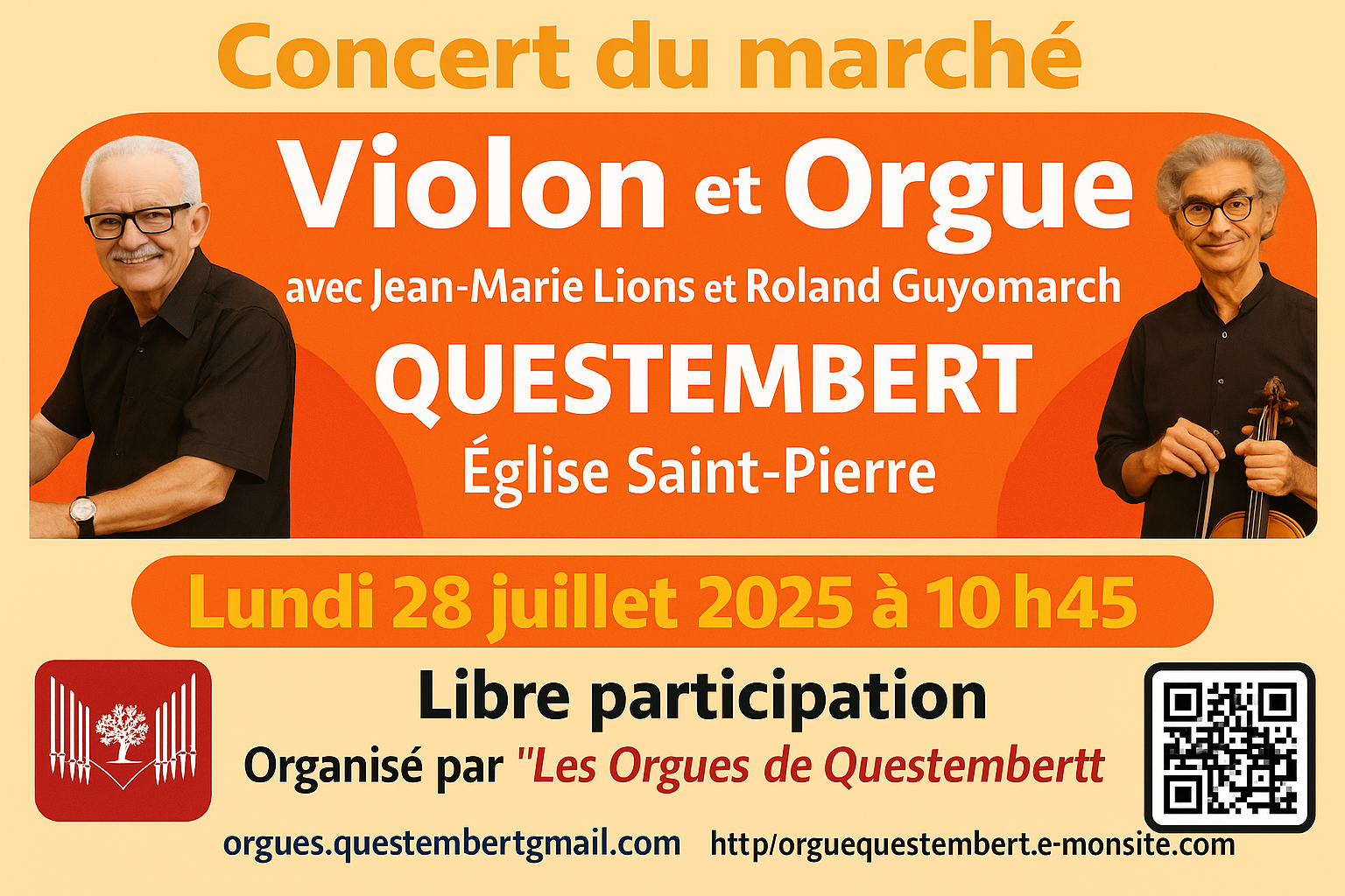 Concert du marché : violon et orgue