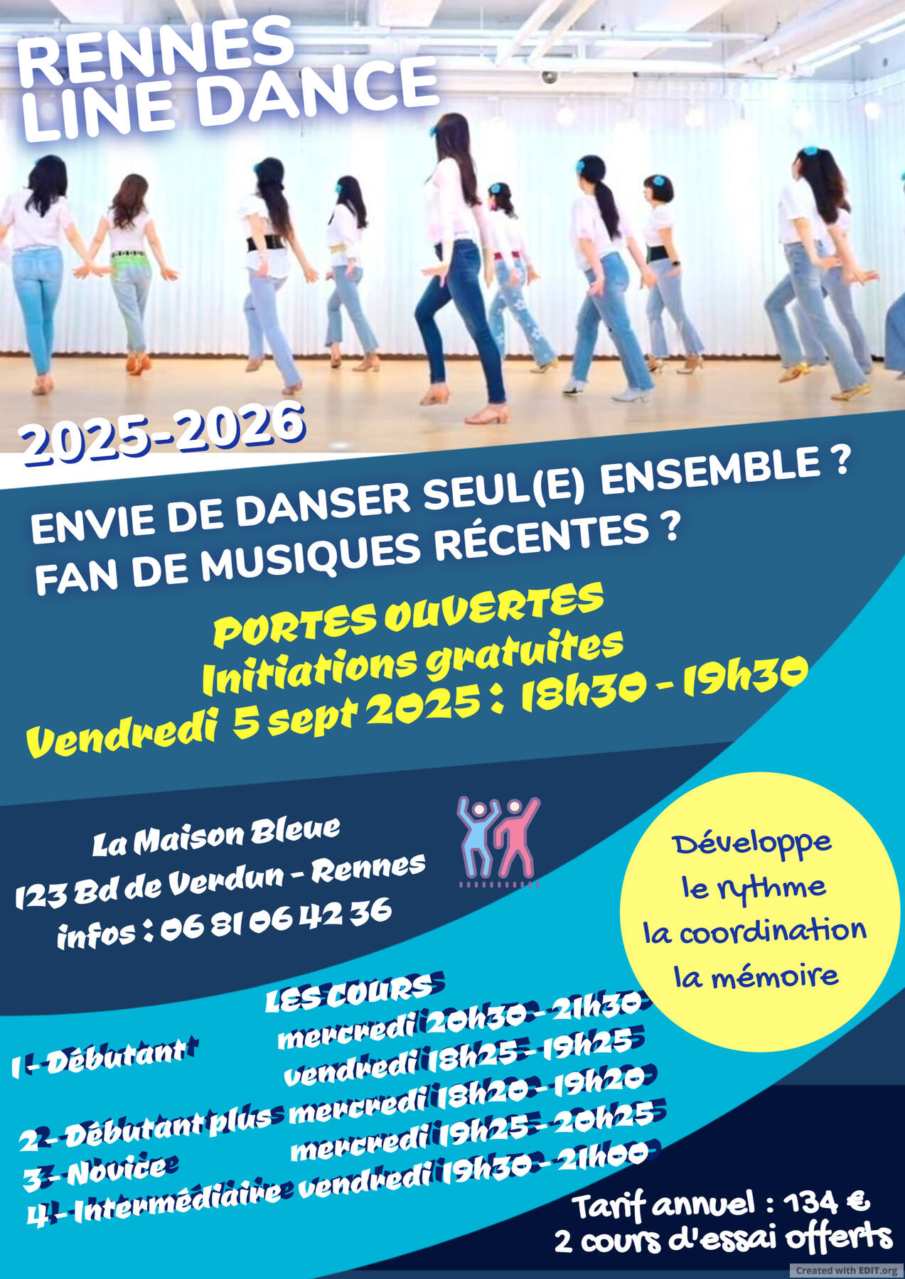 Portes ouvertes : initiation gratuite à la « Line Dance »
