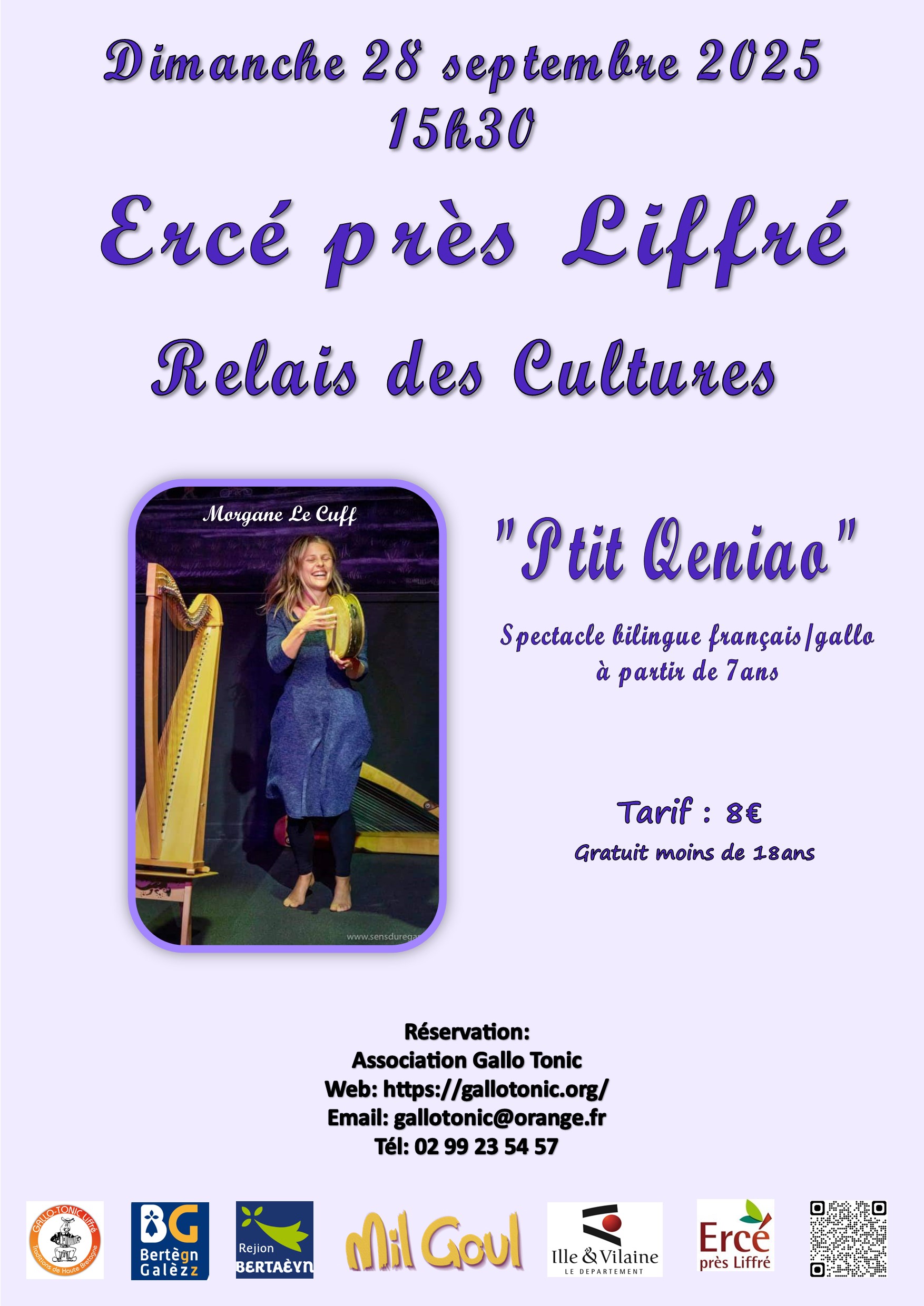 Dans le cadre du Festival « Mil Goul », spectacle « Ptit Qeniao » avec Morgane Le Cuff