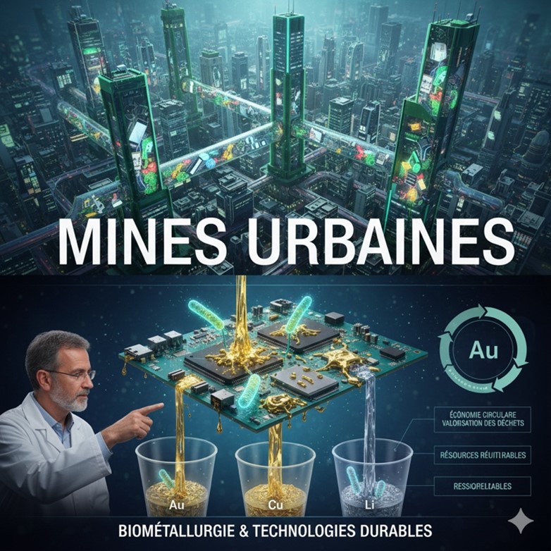 Biotechnologies et mines urbaines : repenser l’extraction des métaux pour un futur durable