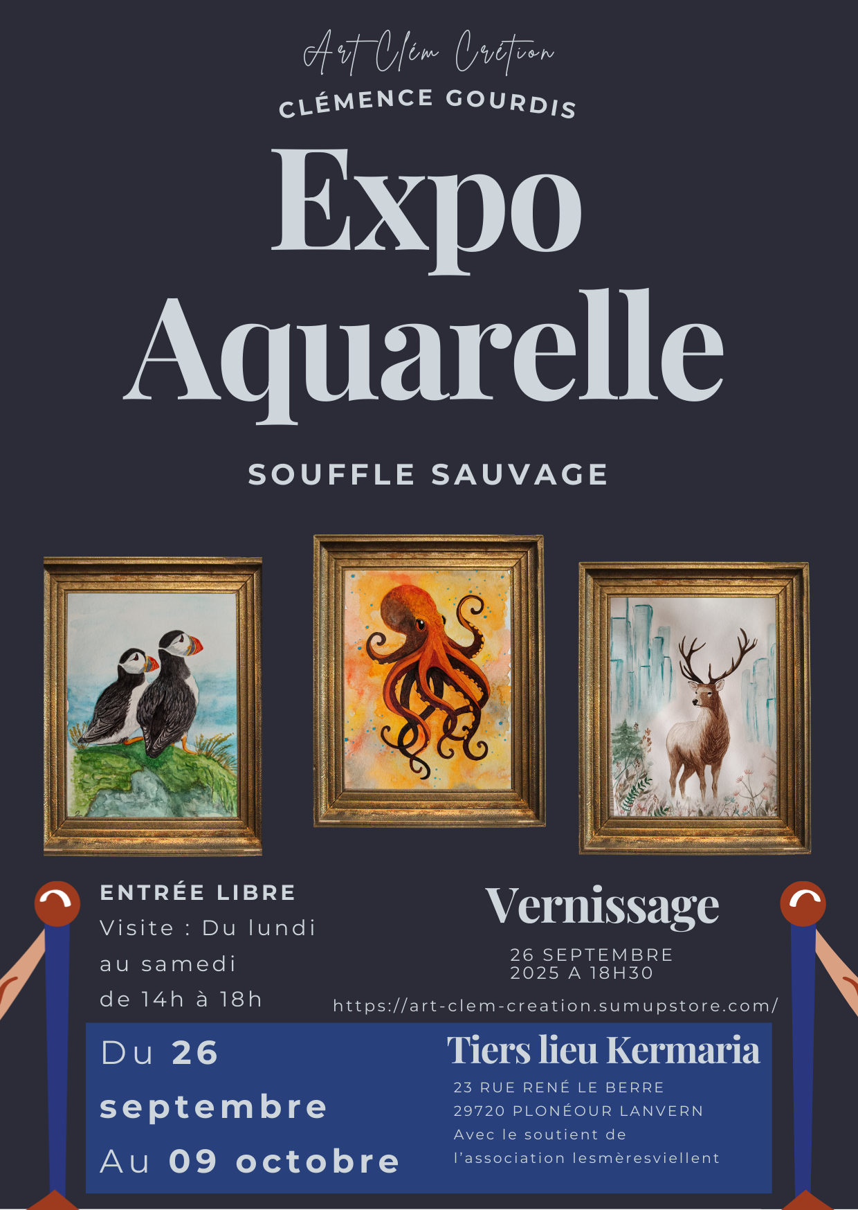 Exposition peinture animalière en aquarelle