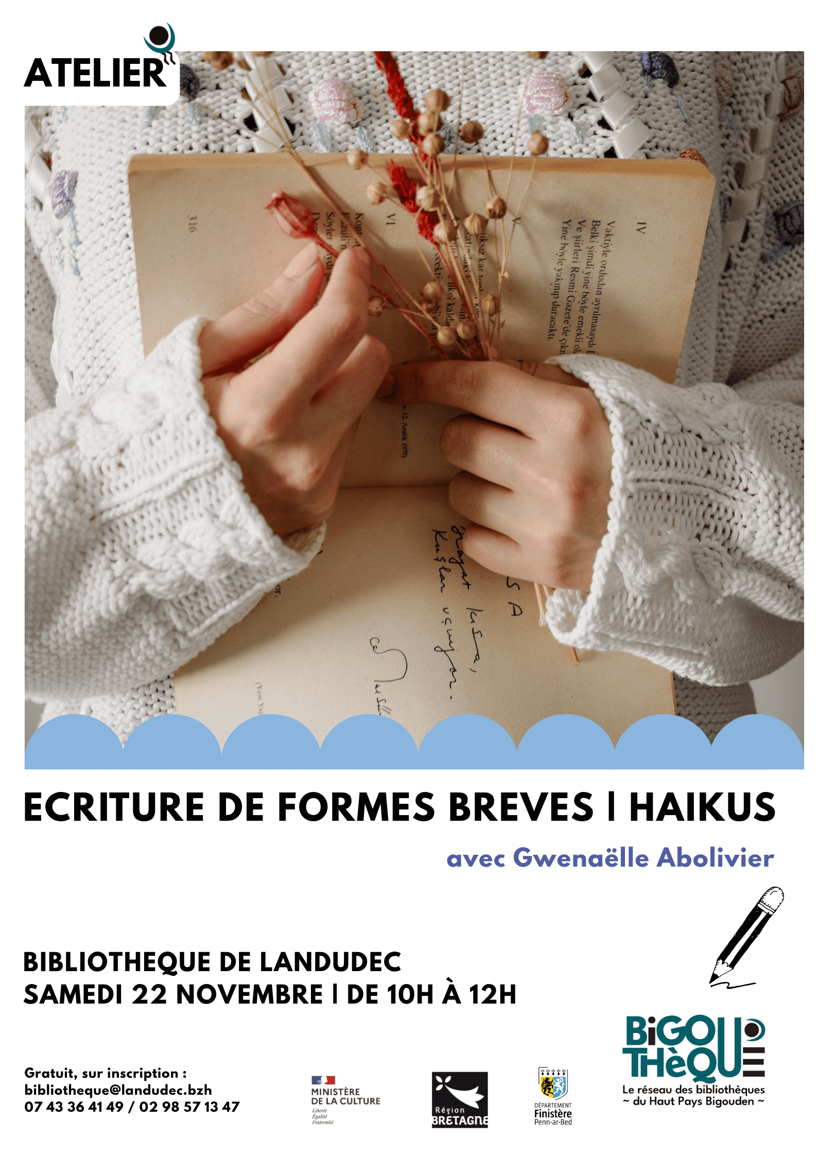 Atelier d’écriture de formes brèves - haïkus avec Gwenaëlle Abolivier