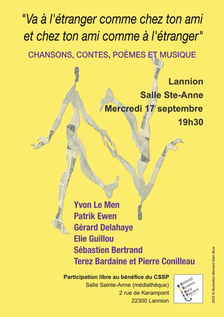 Soirée « Chansons, contes, poèmes et musique » autour d’Yvon Le Men
