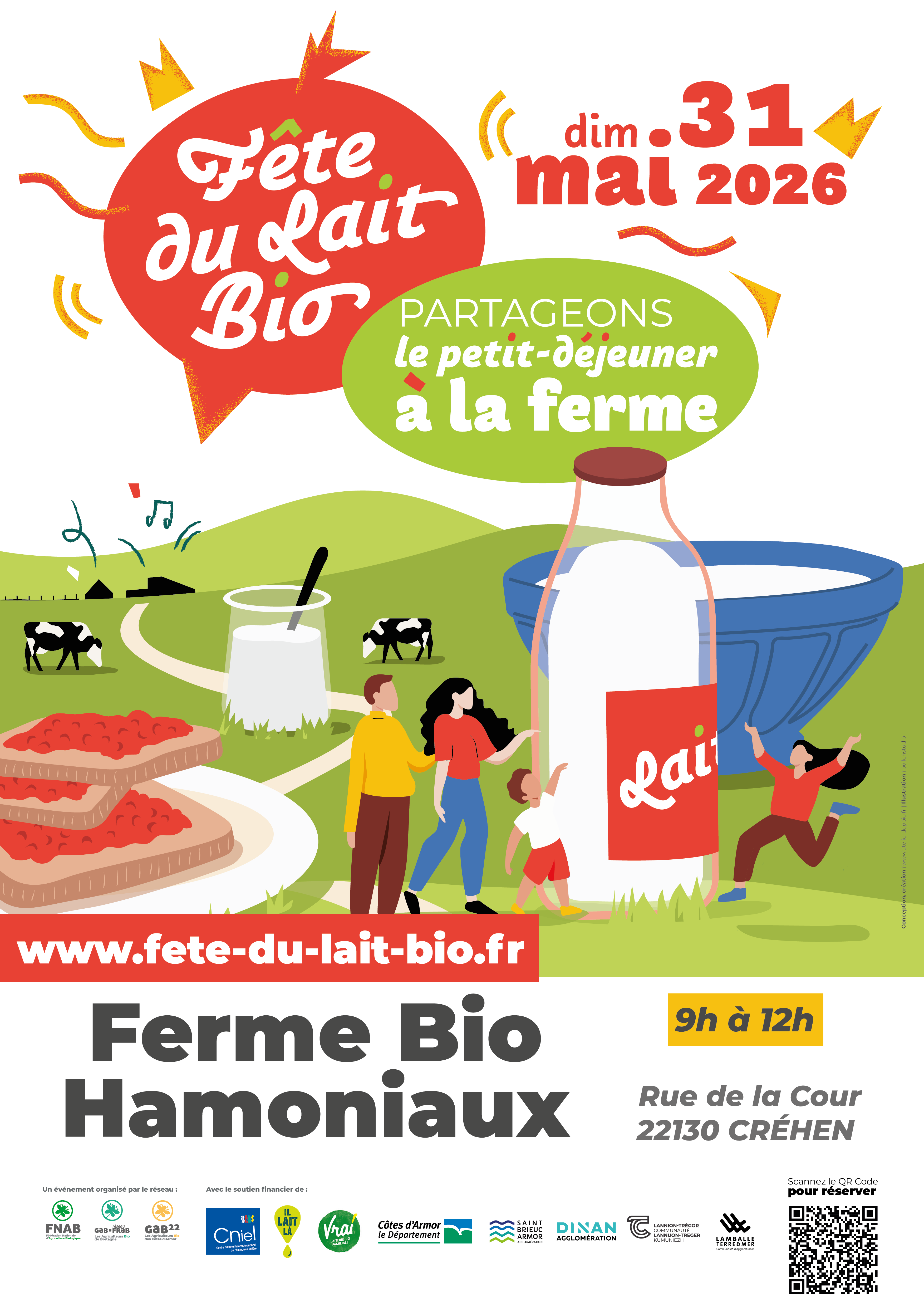 P’tit dej bio et visite de la ferme Hamoniaux à Créhen