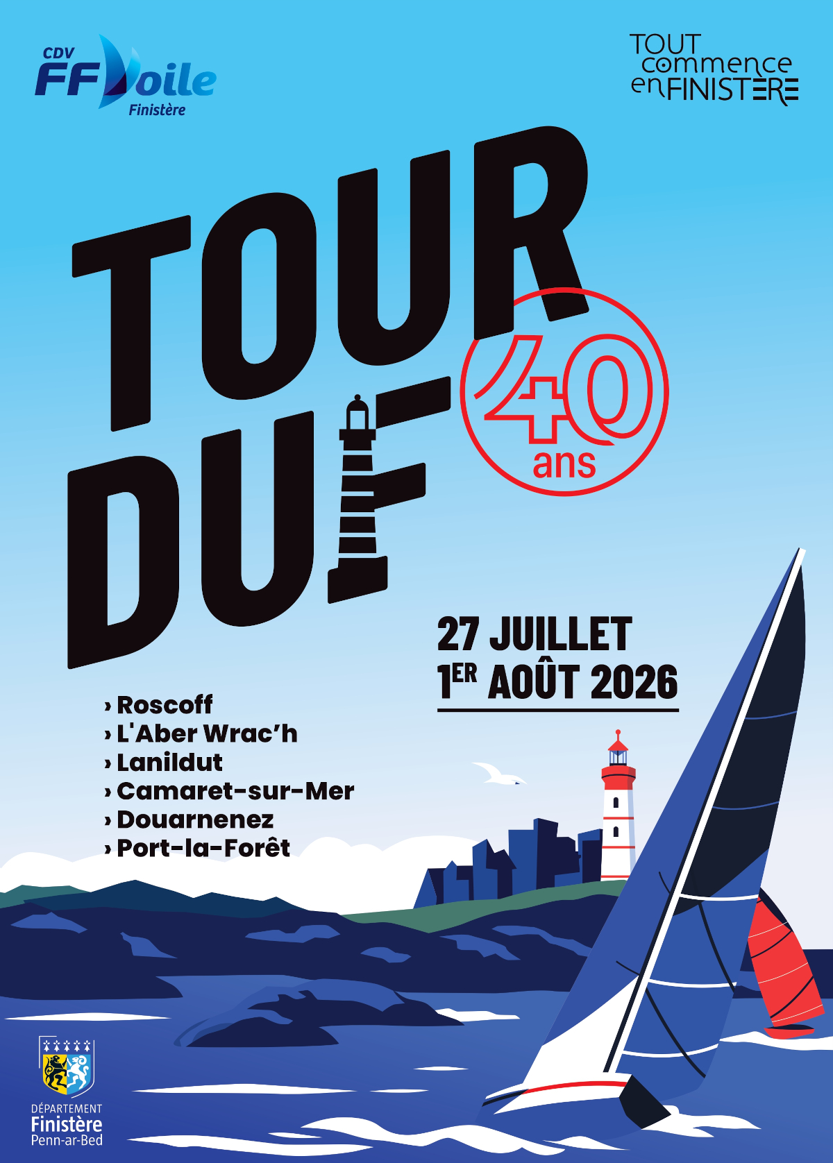 Tour du Finistère à la Voile 2026 à l’Aber Wrac’h