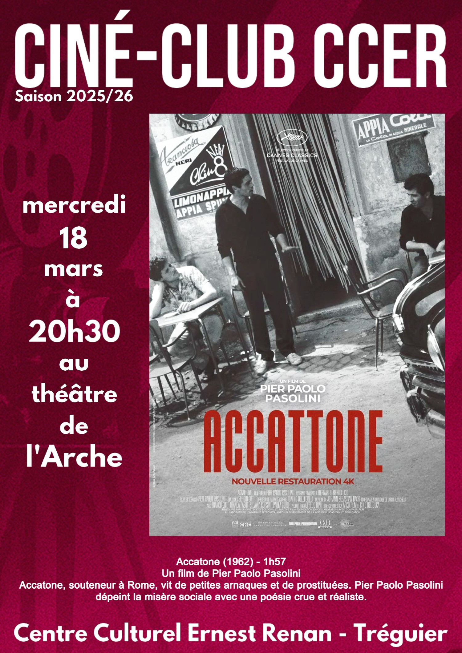 Ciné-Club CCER Tréguier - Accattone