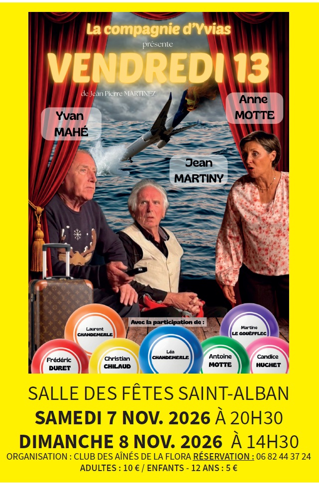 Théâtre : La Compagnie d'Yvias joue "VENDREDI 13"