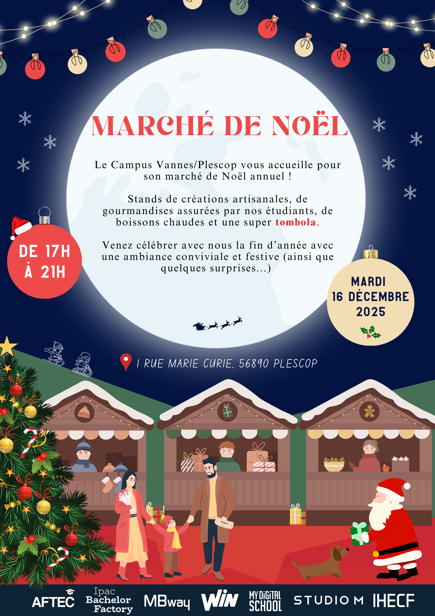 Marché de noël du campus Vannes / Plescop (56)