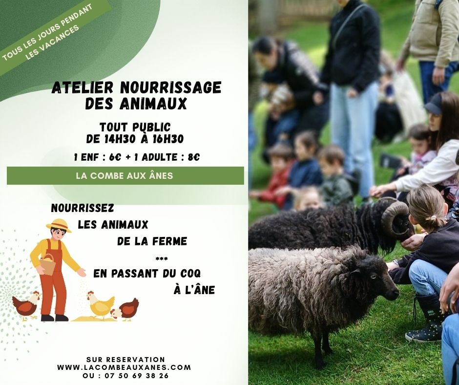 Visite ferme pédagogique et atelier nourrissage des animaux