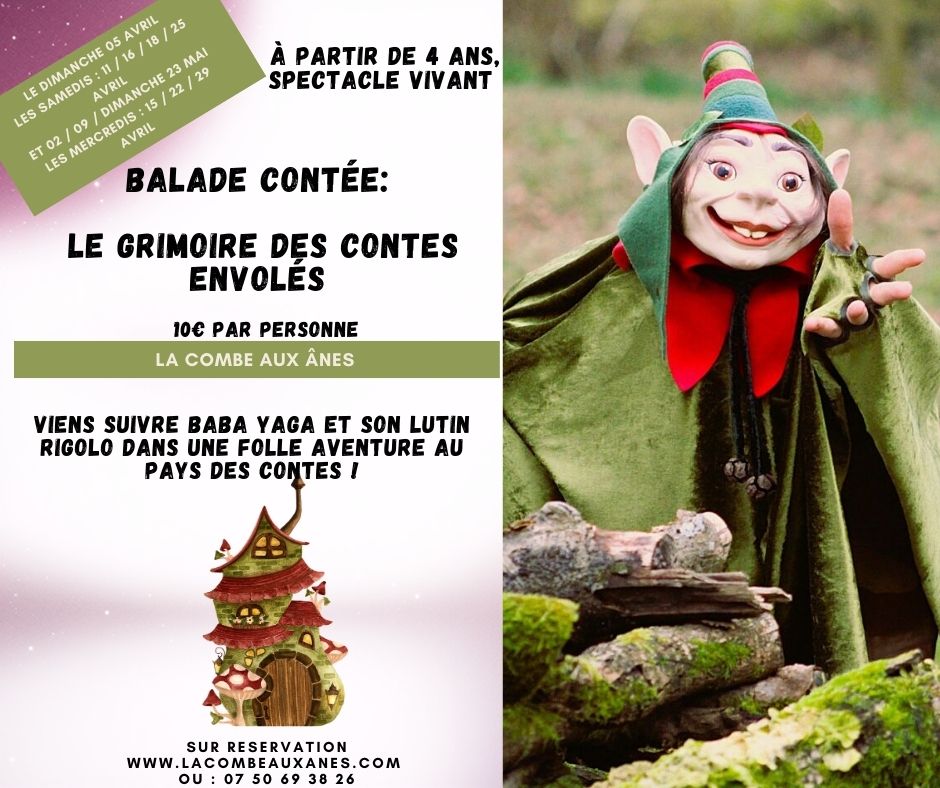 Balade contée - spectacle vivant ; Le grimoire des contes envolés - Dès 4 ans