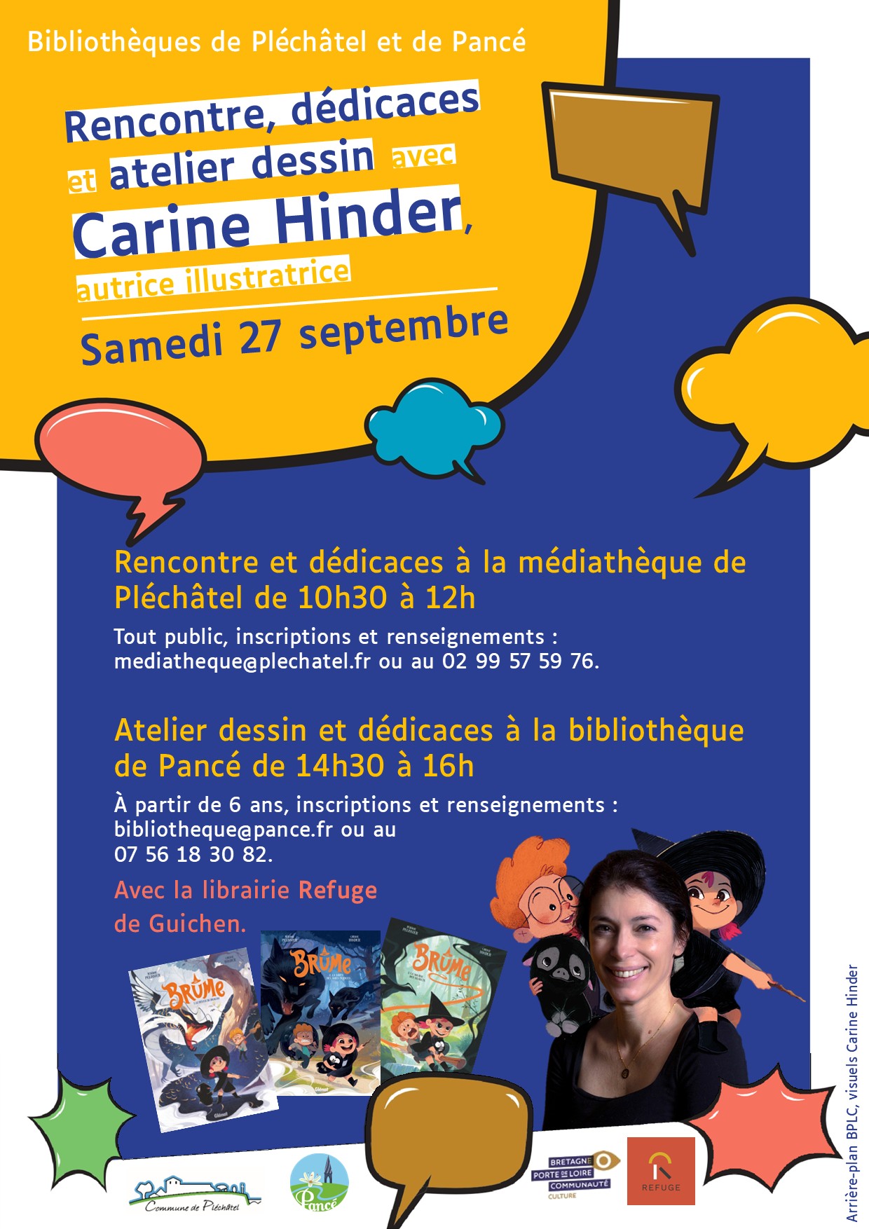 Atelier dessin et dédicaces avec Carine Hinder