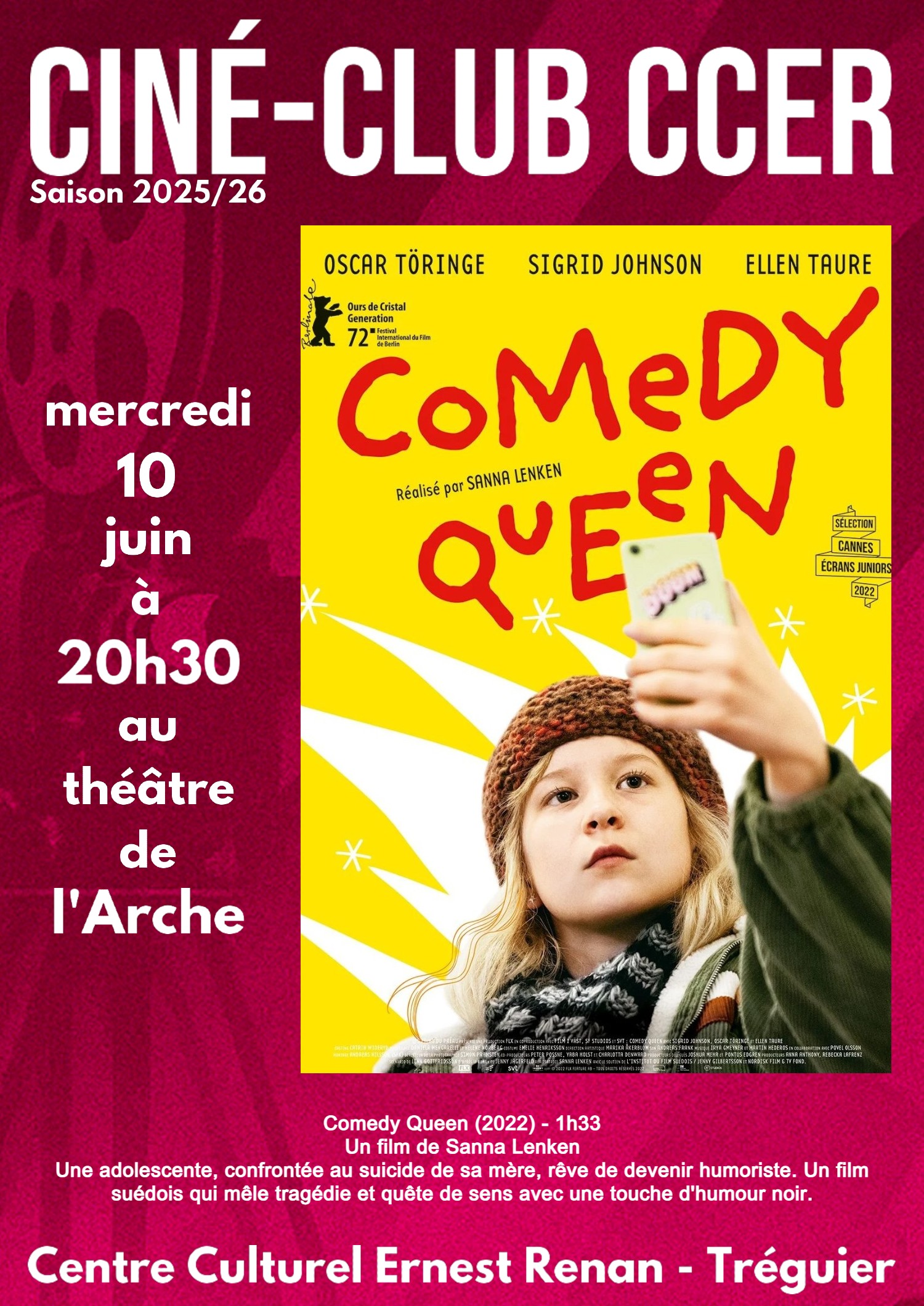 Ciné-Club CCER Tréguier - Comedy Queen