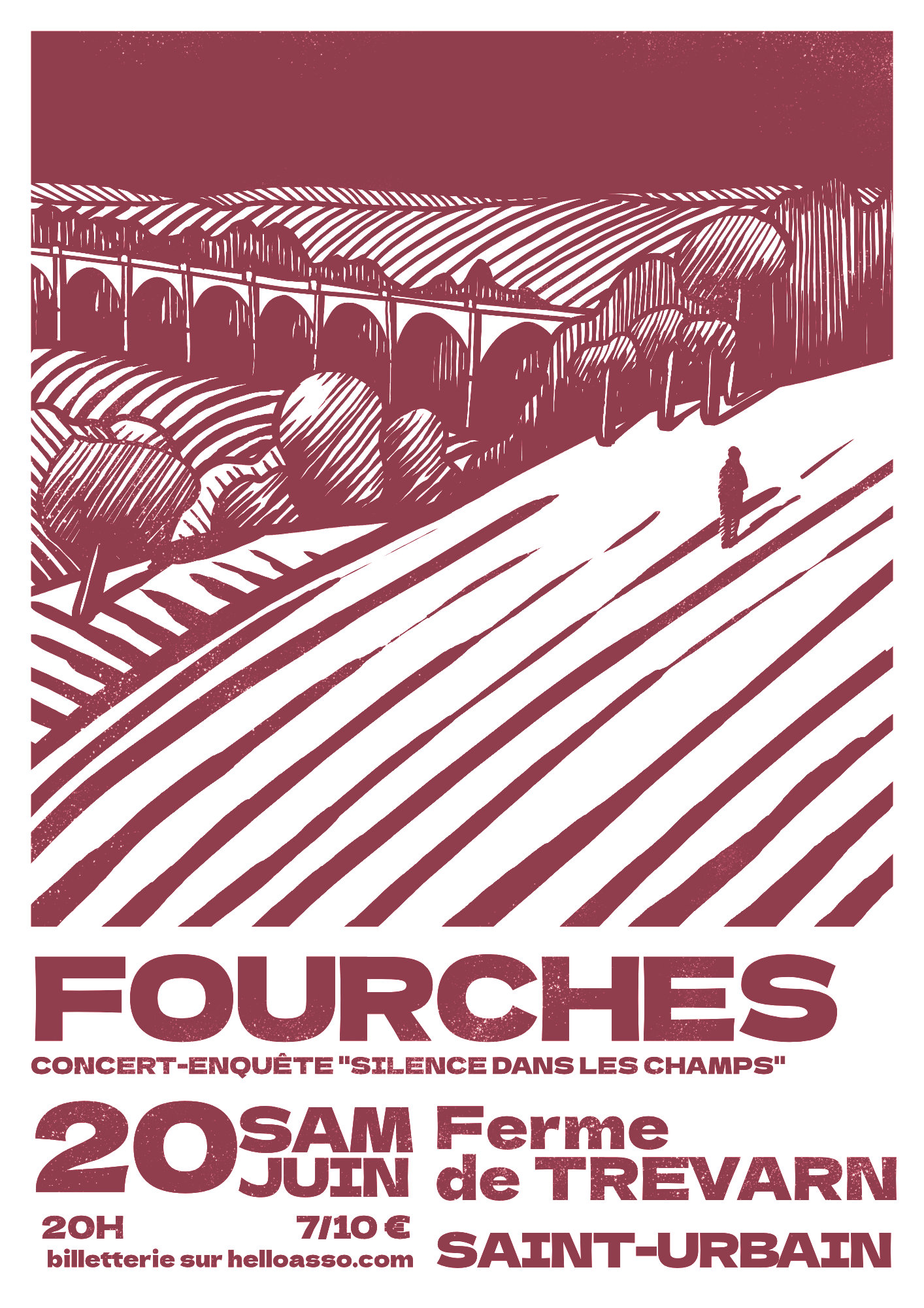 Fourches "Silence dans les champs" à la Ferme de Trévarn