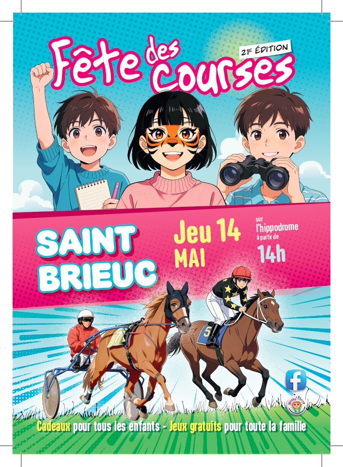Fête des courses - Jeudi 14 mai - Hippodrome de la Baie de Saint Brieuc à Yffiniac