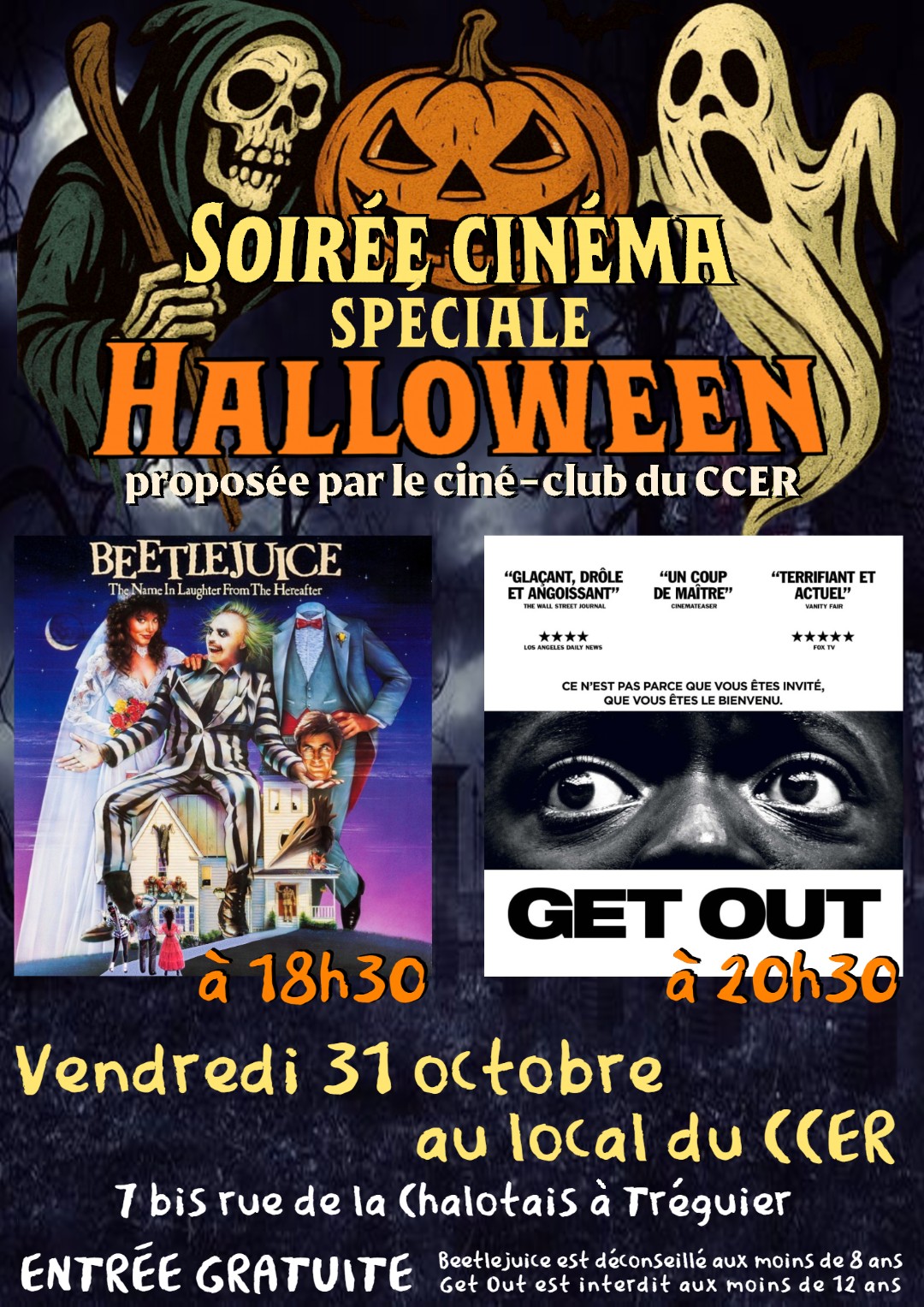 Ciné-Club CCER Tréguier - Spécial Halloween : Beetlejuice
