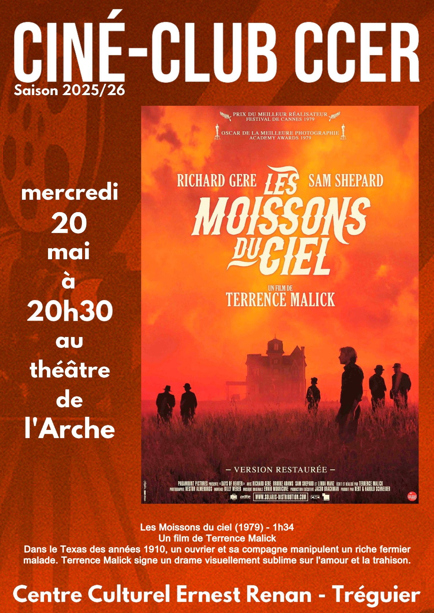 Ciné-Club CCER Tréguier - Les moissons du ciel