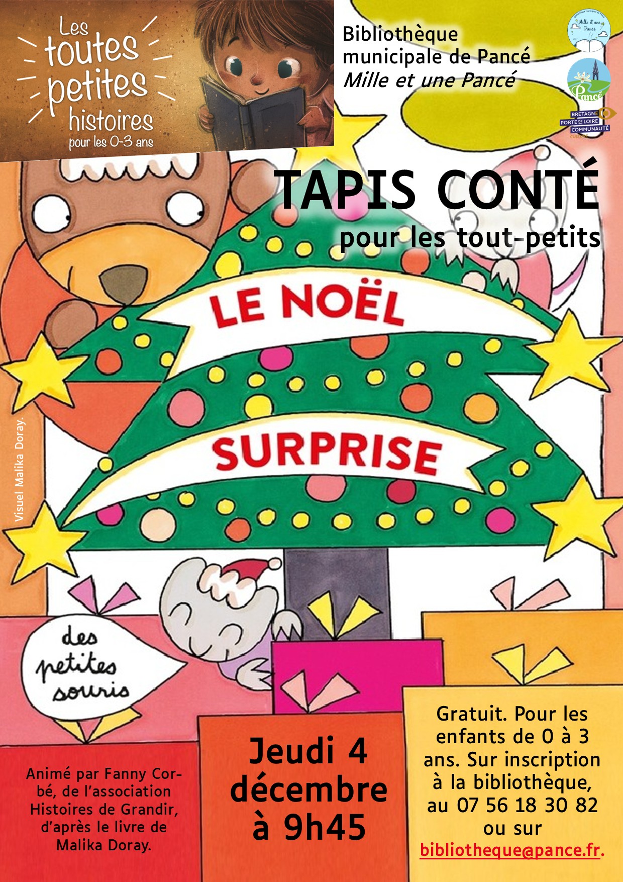 Tapis conté de Noël pour les tout-petits : "Le Noël surprise des petites souris"