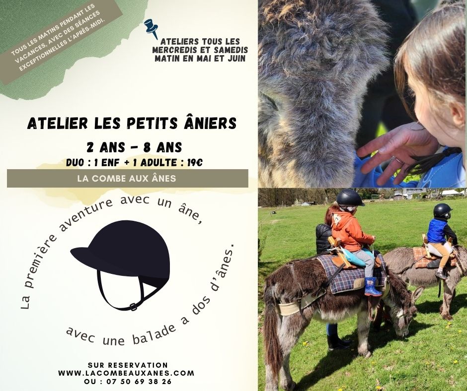 Atelier les petits âniers : De 2 ans à 8 ans