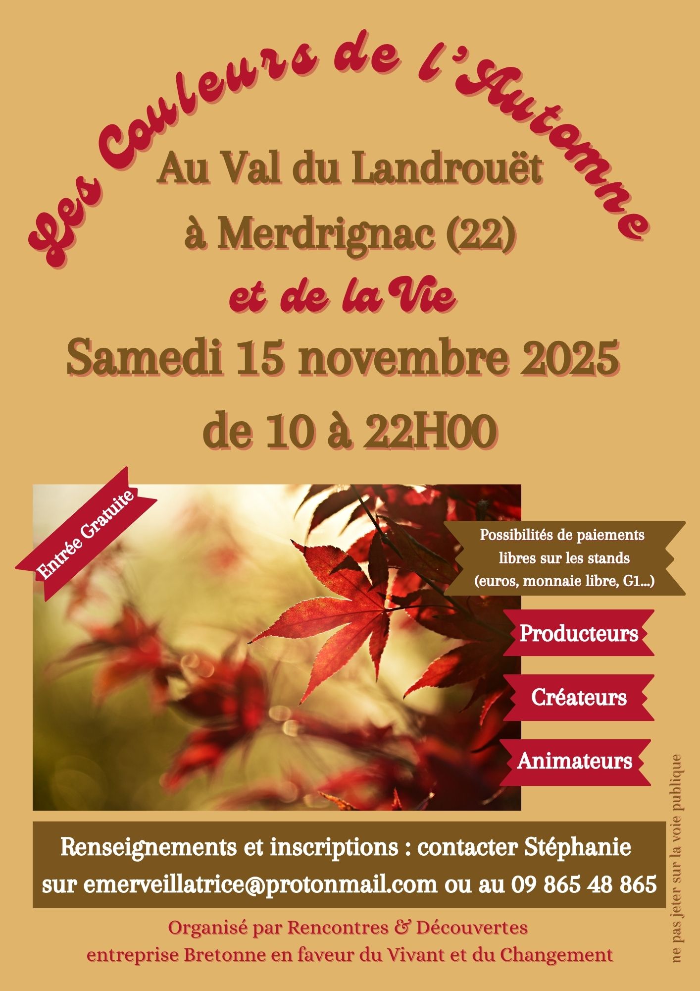 Rencontres & Découvertes autour du vivant : Les Couleurs de l'Automne et de la Vie