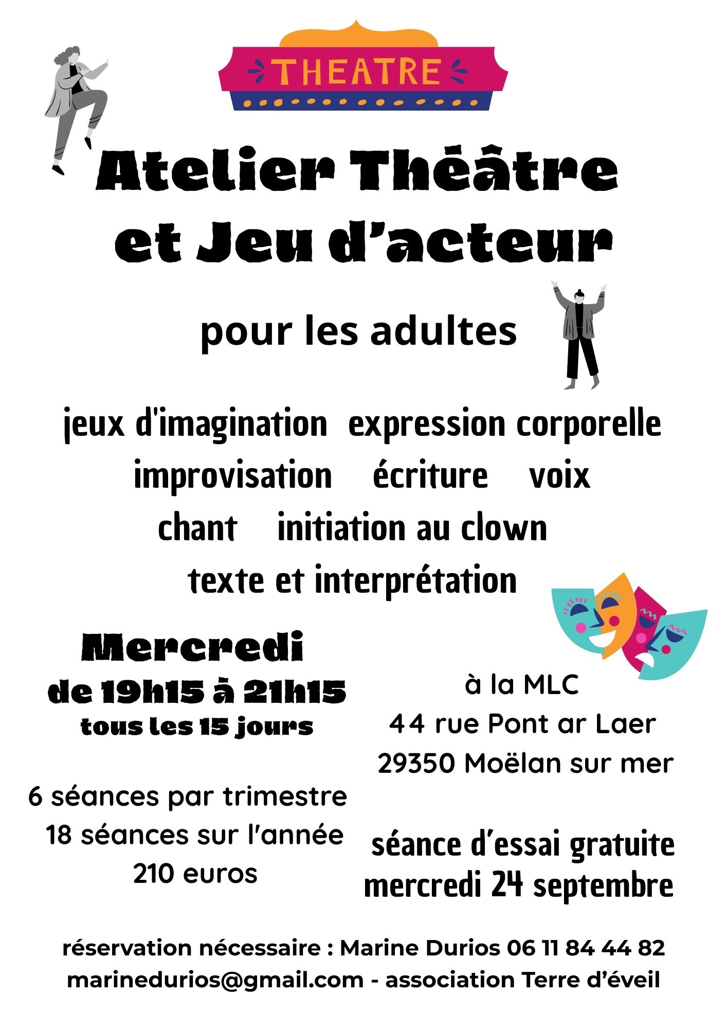 Atelier Théâtre et Jeu d'acteur - Adultes