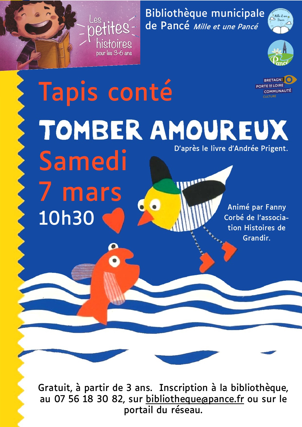 Tapis conté : "Tomber amoureux"