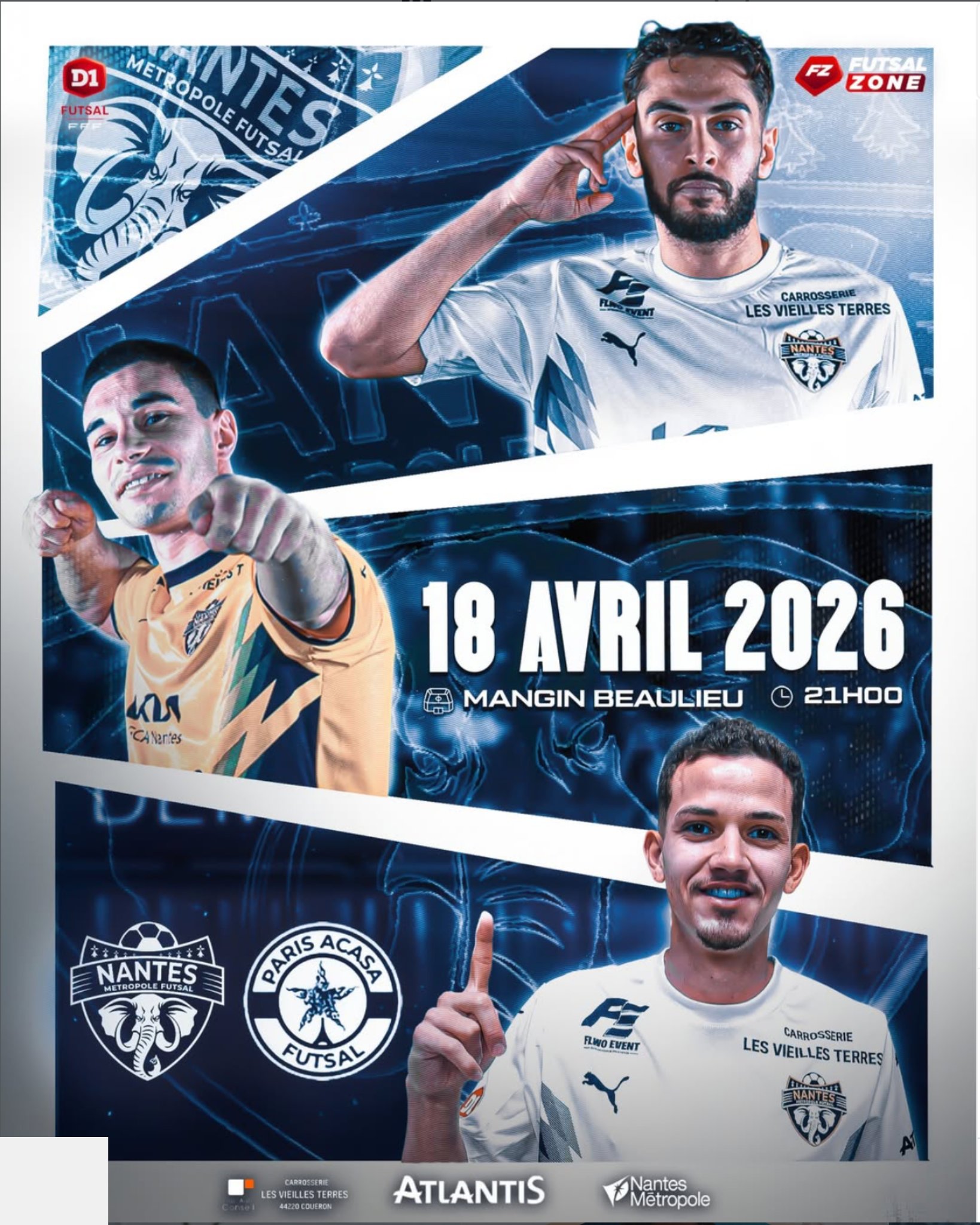 J18 D1 Futsal Nantes Métropole Futsal - Paris Acasa