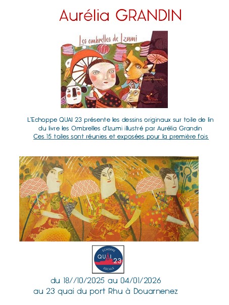 Dessins originaux sur toile de lin d'Aurélia GRANDIN