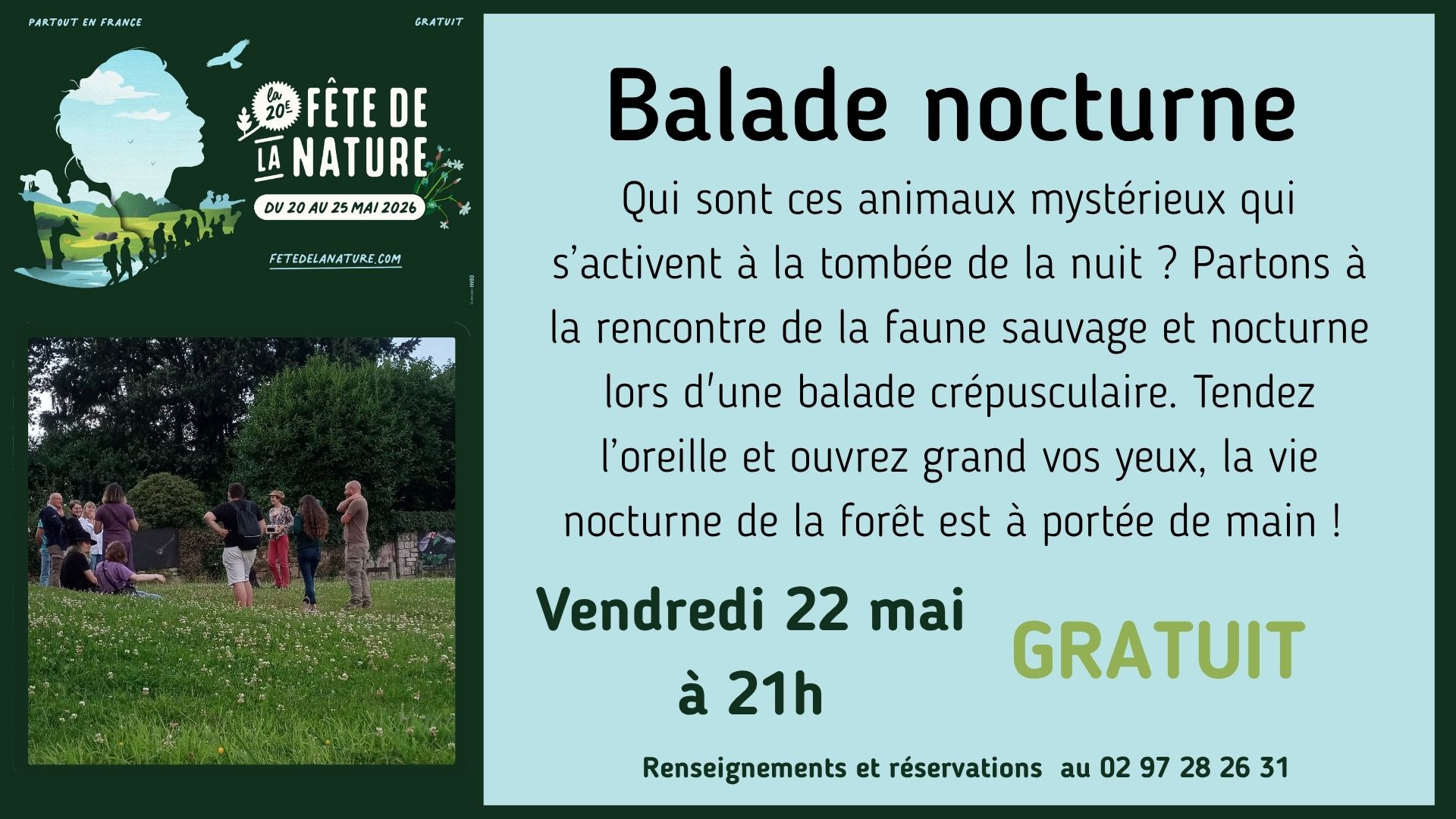 Fête de la nature - sortie nocturne de la faune sauvage