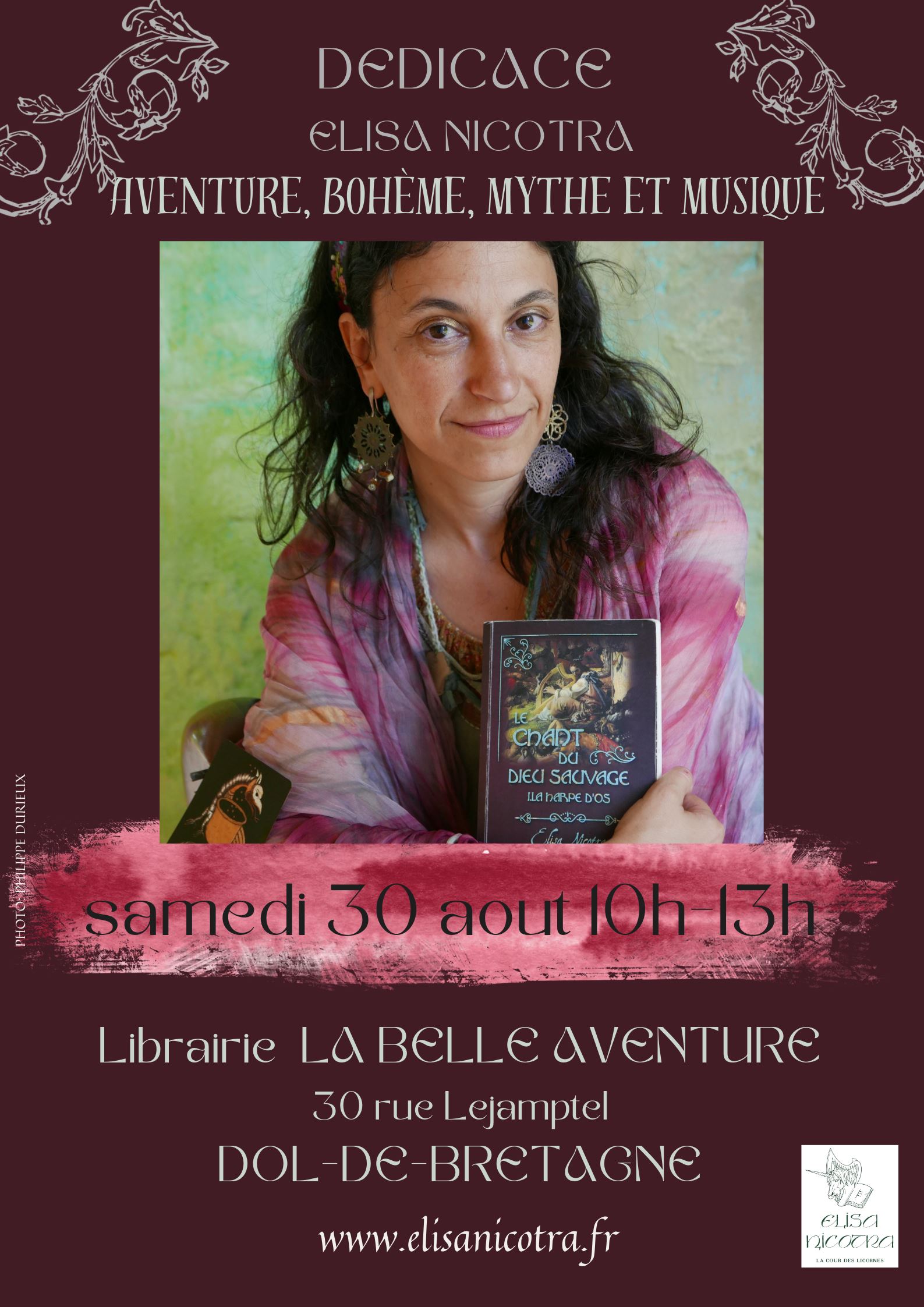 Dédicace d'Elisa Nicotra, entre littèrature fantastique et musique folk