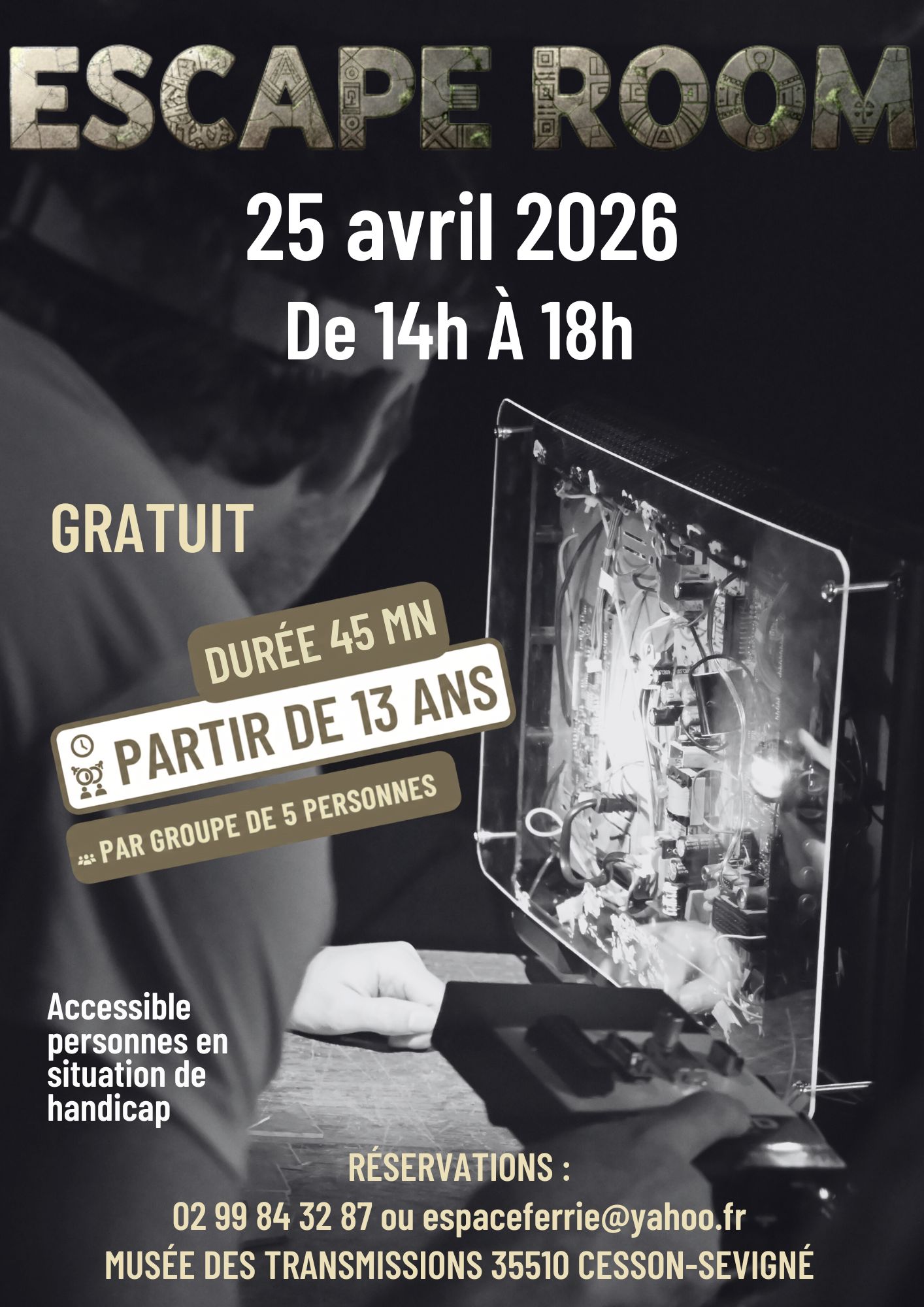 25 avril, nouvel Escape Room au musée des Transmissions