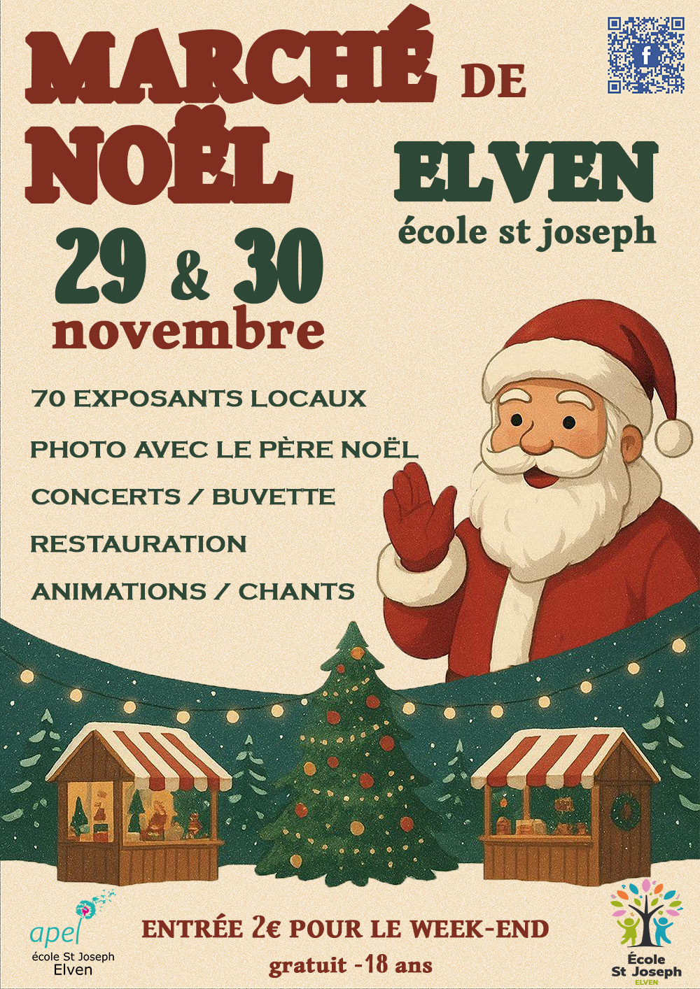 Marché de Noël de l'école St Joseph à Elven