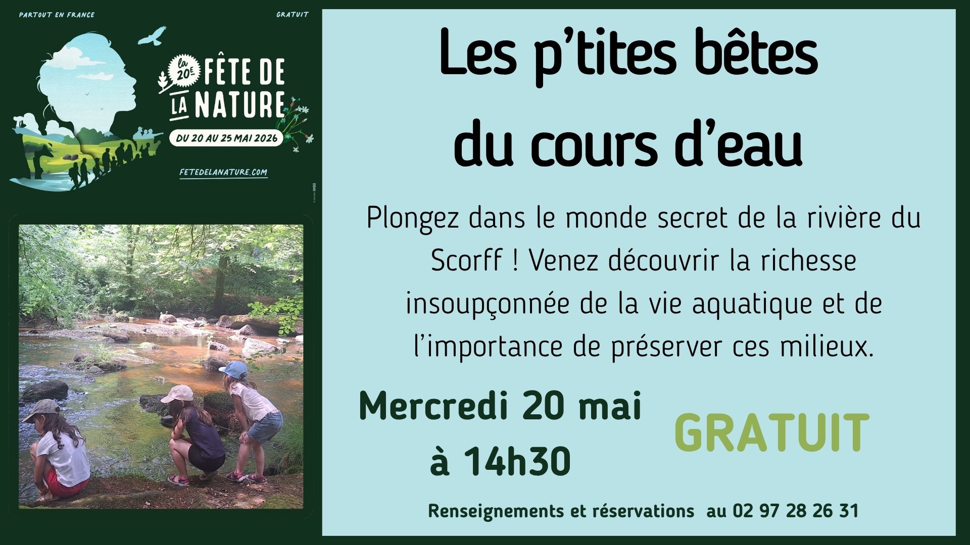 Fête de la Nature : P’tites bêtes du cours d’eau