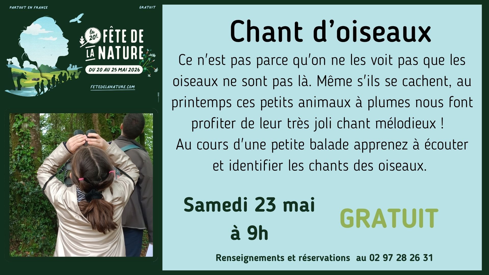 Fête de la Nature - Sortie chant d'oiseaux